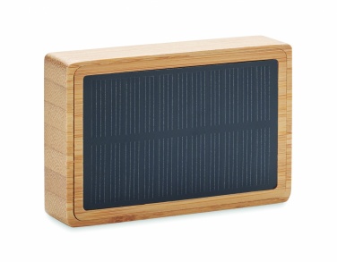 Logo trade promotional item photo of: Solar bamboo wireless speaker