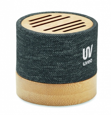 Logotrade promotional gift image of: Bamboo RPET wireless speaker