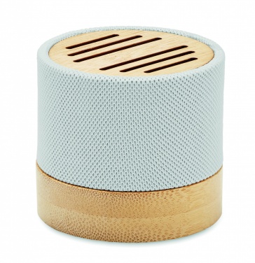Logo trade corporate gifts picture of: Bamboo RPET wireless speaker