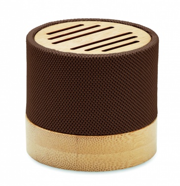 Logo trade promotional merchandise photo of: Bamboo RPET wireless speaker