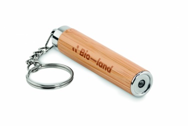 Logo trade corporate gifts picture of: Mini bamboo torch with keyring