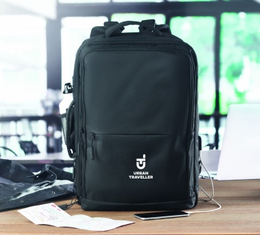 Logo trade business gifts image of: Backpack 600D RPET