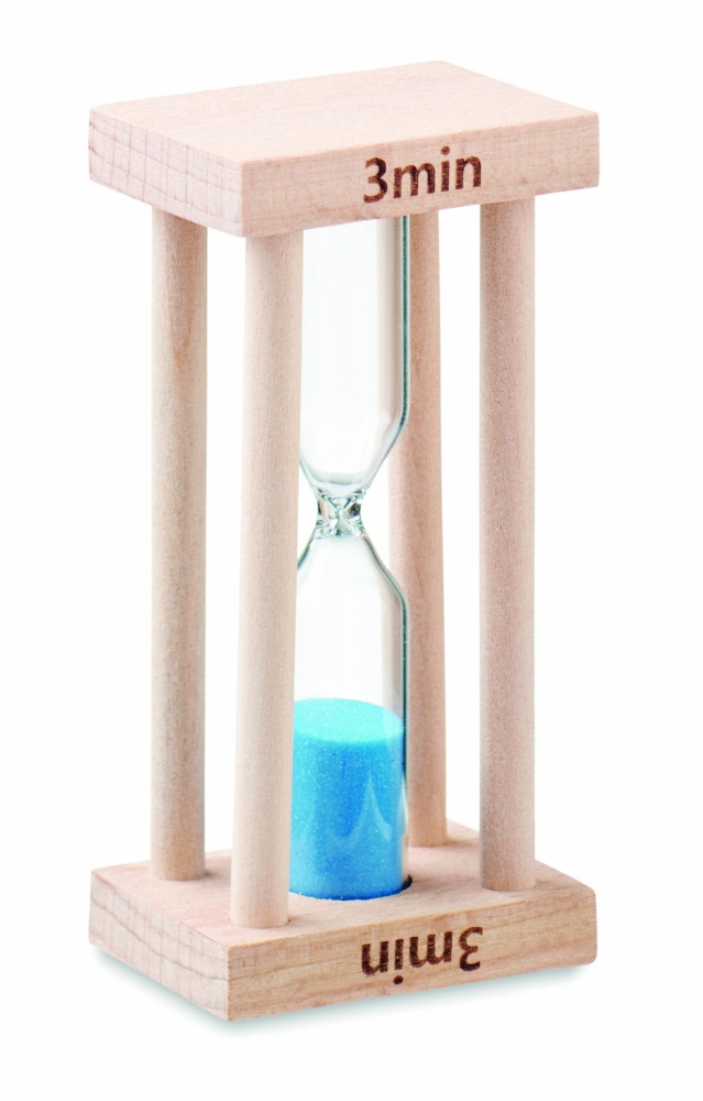 Logotrade promotional item image of: Wooden sand timer 3 minutes