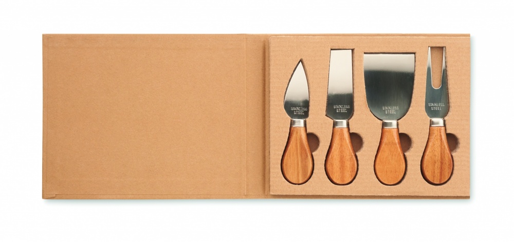 Logotrade corporate gift image of: Set of 4 cheese knives