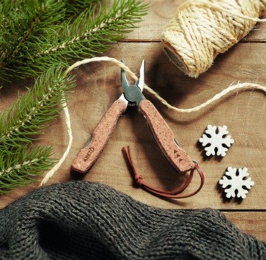 Logotrade business gift image of: Multi tool pocket knife cork
