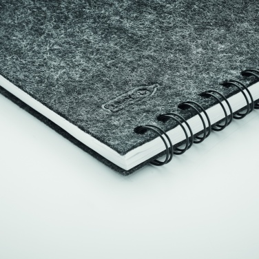 Logo trade promotional products image of: A5 RPET felt cover notebook