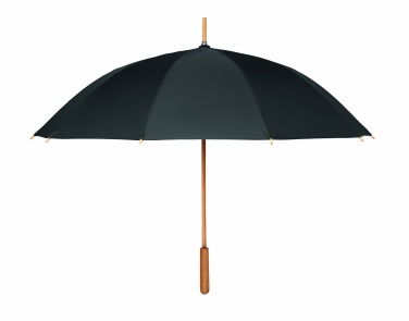 Logo trade promotional gifts picture of: 23,5 inch RPET/bamboo umbrella