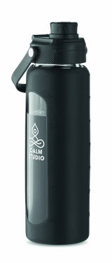 Logo trade promotional giveaways picture of: Glass bottle with sleeve 750 ml