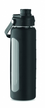 Logo trade promotional giveaway photo of: Glass bottle with sleeve 750 ml