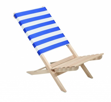 Logo trade advertising products image of: Foldable wooden beach chair