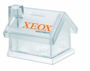 Logo trade promotional products picture of: Plastic house coin bank