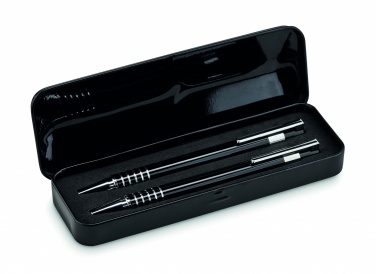 Logo trade promotional gifts image of: Ball pen set in metal box