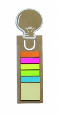 Logo trade promotional gifts image of: Bookmark with sticky memo pad