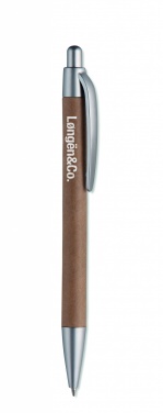 Logo trade promotional item photo of: Carton barrel ball pen
