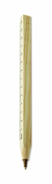 Logo trade promotional gifts image of: Wooden ruler pen