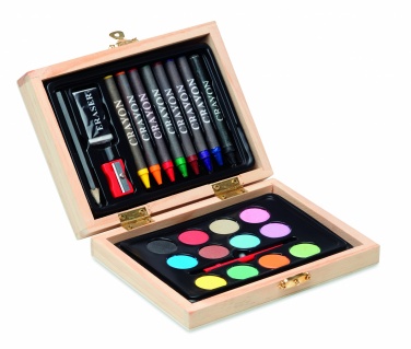 Logo trade promotional gifts image of: Painting set in wooden box