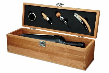 Logotrade promotional giveaway picture of: Wine set in bamboo box