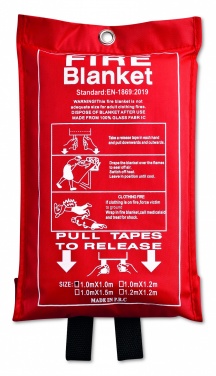 Logotrade promotional item picture of: Fire blanket in pouch 100x95cm