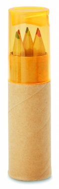 Logo trade promotional items picture of: 6 coloured pencils