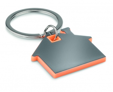 Logo trade corporate gifts image of: House shape plastic key ring Rezekne