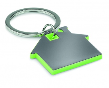 Logotrade advertising products photo of: House shape plastic key ring Rezekne