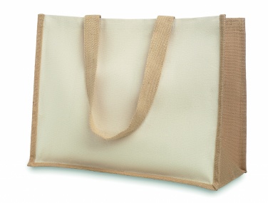 Logo trade promotional item photo of: Jute and canvas shopping bag