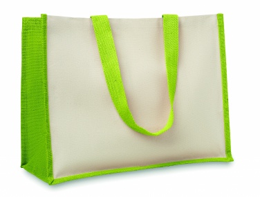 Logotrade promotional item picture of: Jute and canvas shopping bag
