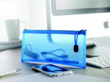 Logo trade promotional merchandise image of: PVC pencil case