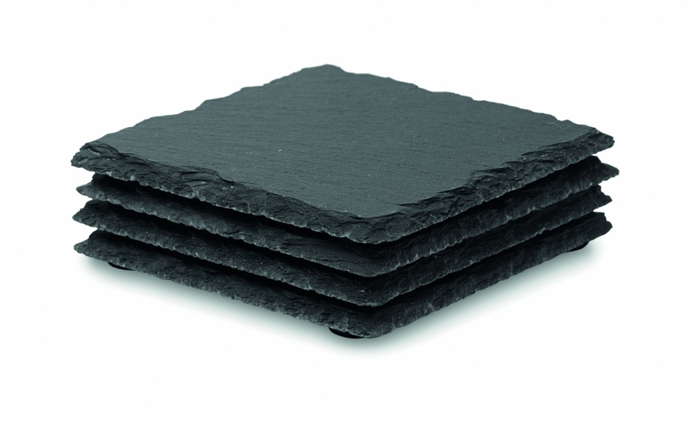 Logotrade promotional item image of: Slate coasters with EVA bottom
