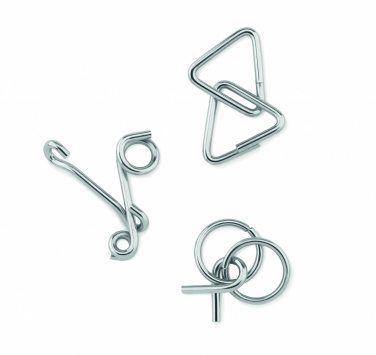 Logotrade promotional products photo of: Set of 3 metal brain teasers