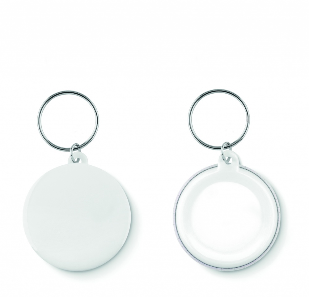 Logo trade promotional merchandise image of: Small pin button key ring Tukums