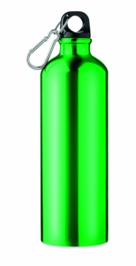 Logo trade promotional giveaway photo of: Single-walled 750 ml aluminum bottle with a carabiner and customizable printing