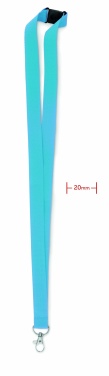 Logo trade advertising products picture of: Lanyard with metal hook 20 mm