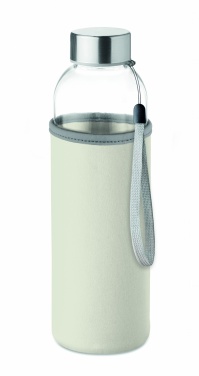 Logo trade advertising products image of: Glass bottle in pouch 500ml