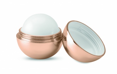 Logo trade promotional giveaways image of: Round lip balm UV finish