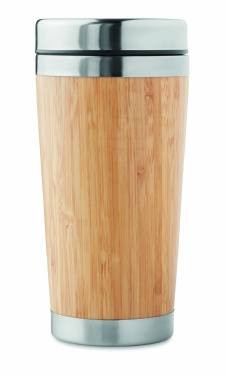 Logotrade promotional merchandise picture of: Double wall bamboo flask 430ml
