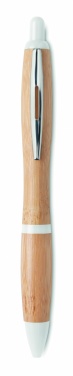 Logo trade promotional products image of: Ballpoint pen made of ABS and bamboo