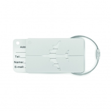 Logo trade promotional giveaway photo of: Aluminium luggage tag