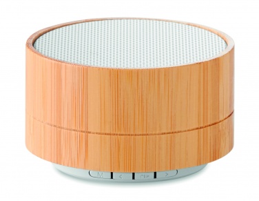 Logo trade promotional products image of: 3W Bamboo wireless speaker