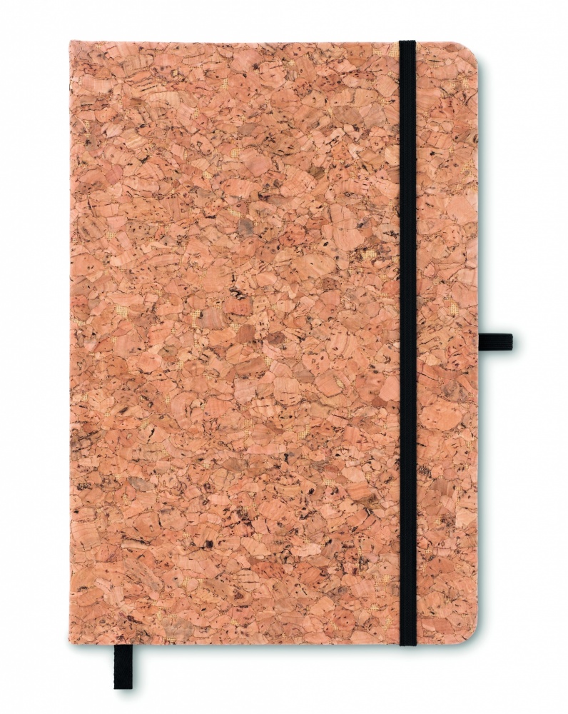 Logo trade promotional item photo of: A5 cork notebook 96 lined