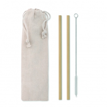 Logotrade business gifts photo of: Bamboo Straw w/brush in pouch