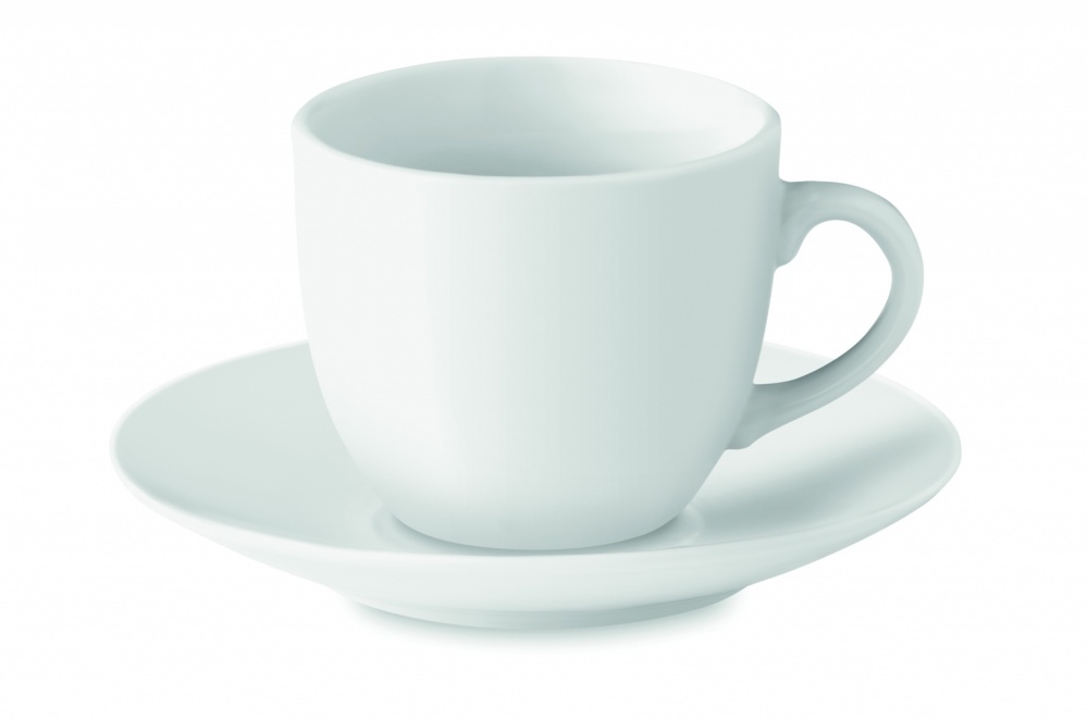 Logo trade promotional gifts picture of: Espresso cup and saucer 80 ml