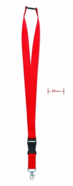 Logo trade business gifts image of: Lanyard with metal hook 25mm