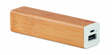 Logo trade promotional products image of: Power bank bamboo 2200 mAh POWERBAM