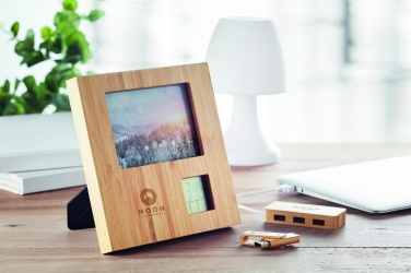 Logotrade business gift image of: Photo frame with weather statio