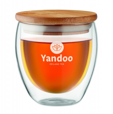 Logo trade promotional items image of: Double wall glass 250ml Hamburg