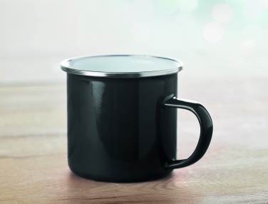 Logo trade business gifts image of: Metal mug with enamel layer