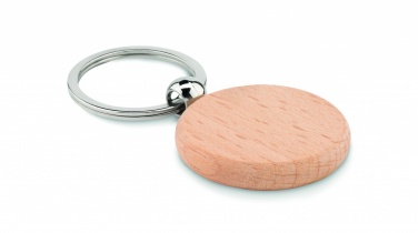 Logo trade promotional merchandise image of: Round wooden key ring Saldus