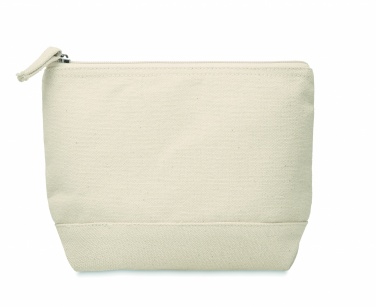 Logo trade promotional merchandise picture of: Bicolour cotton cosmetic bag