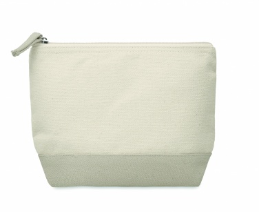 Logo trade promotional items image of: Bicolour cotton cosmetic bag